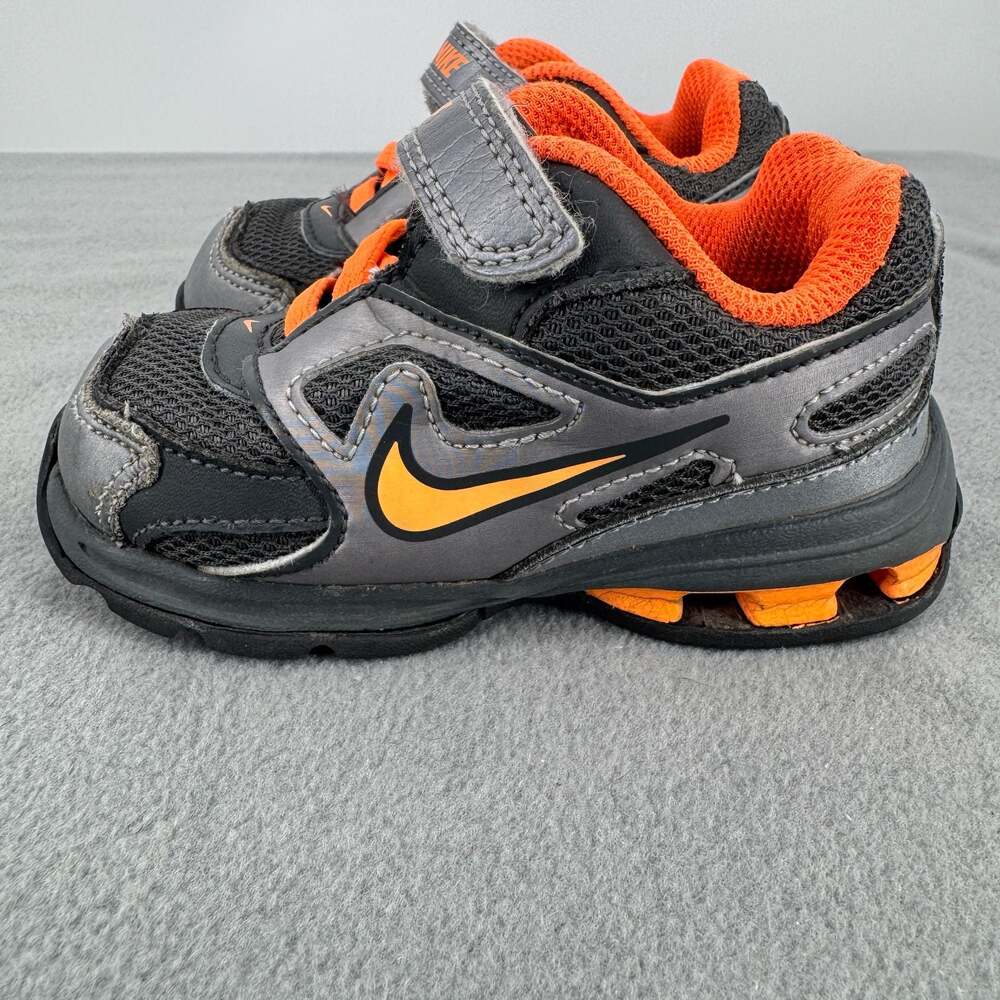 Nike Reax Toddler 6C Shoes Black Silver Orange Sneakers 469689-080 2012